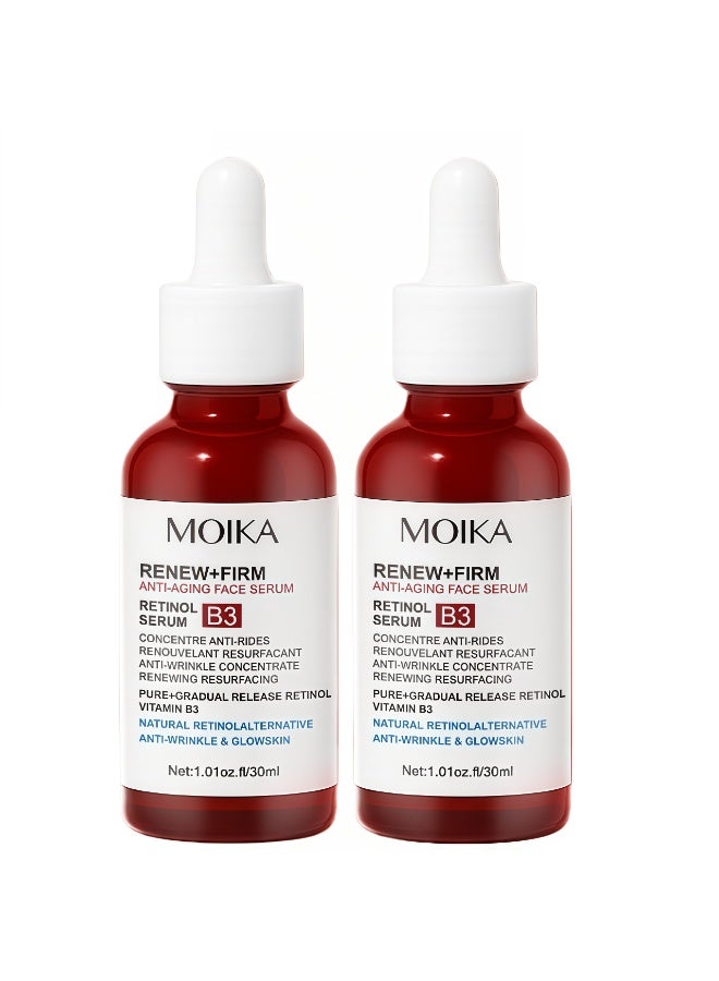 MOIKA 2-PACKS Retinol B3 Anti-Wrinkle Firming Serum | Reduces Fine Lines and Improves Skin Elasticity 30ml*2 - Image 1